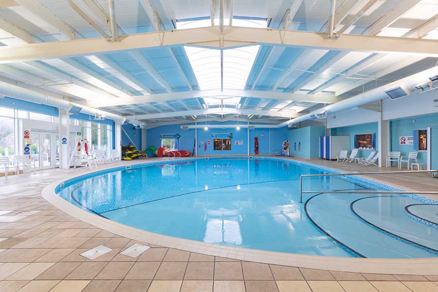 Indoor swimming pool at Lydstep Beach Holiday Park
