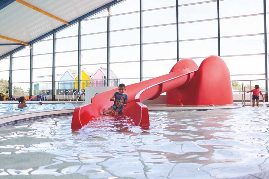 Indoor swimming pool at Quay West Holiday Park